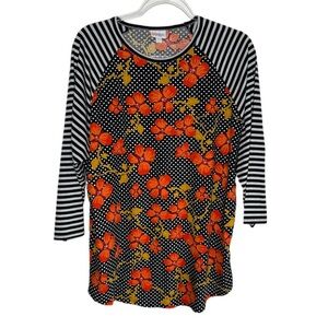 LuLaRoe Randy Blossoms and Dots 2XL